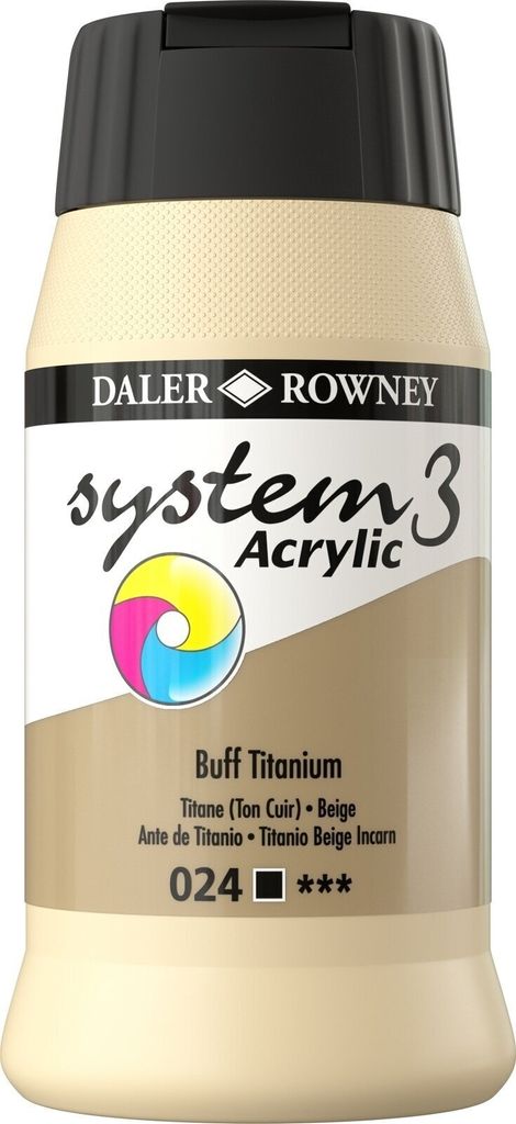Daler Rowney System3 Acrylfarbe Buff Titanium 500 ml 1 Stck