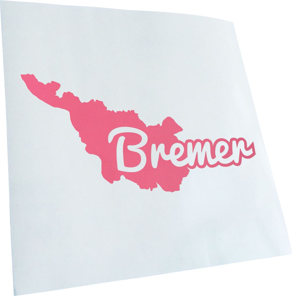 Kiwistar - Autoaufkleber - Bremen Bremer Herkunft - Hellrosa - 40x20cm - Aufkleber für Auto, Laptop, Fahrrad, LKW, Motorrad mehrfarbig JDM Decal R...