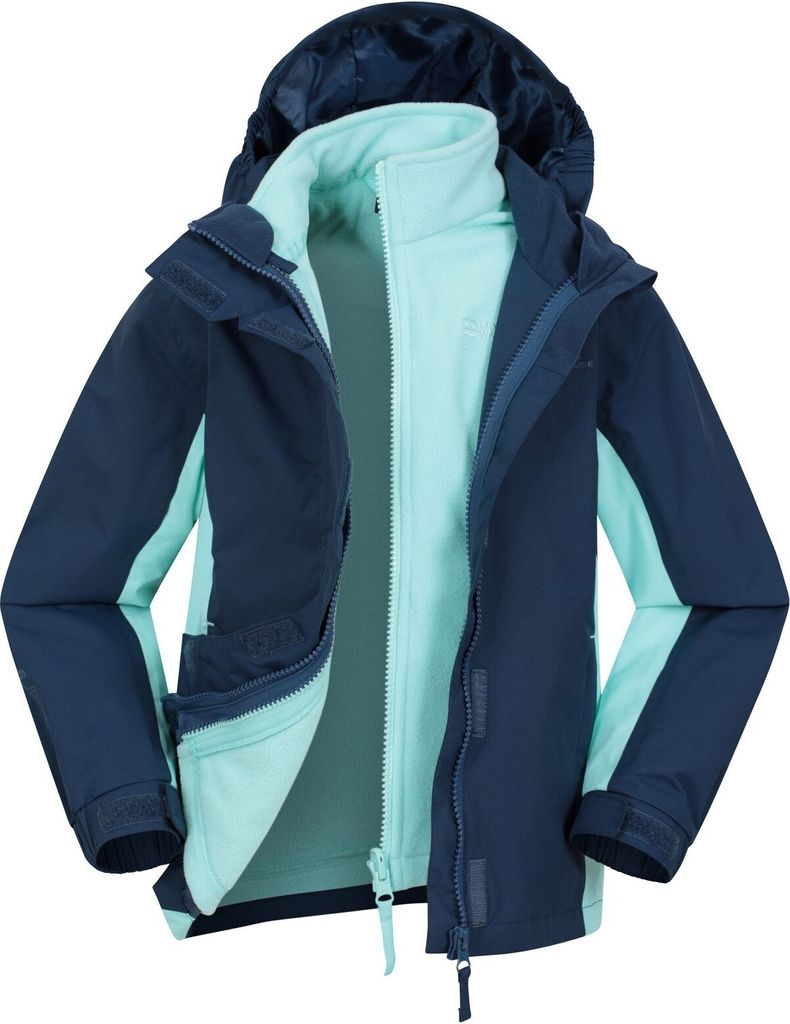 Mountain Warehouse - "Lightning" Jacke, wasserfest 3 in 1 für Kinder MW2418 (116) (Blau)