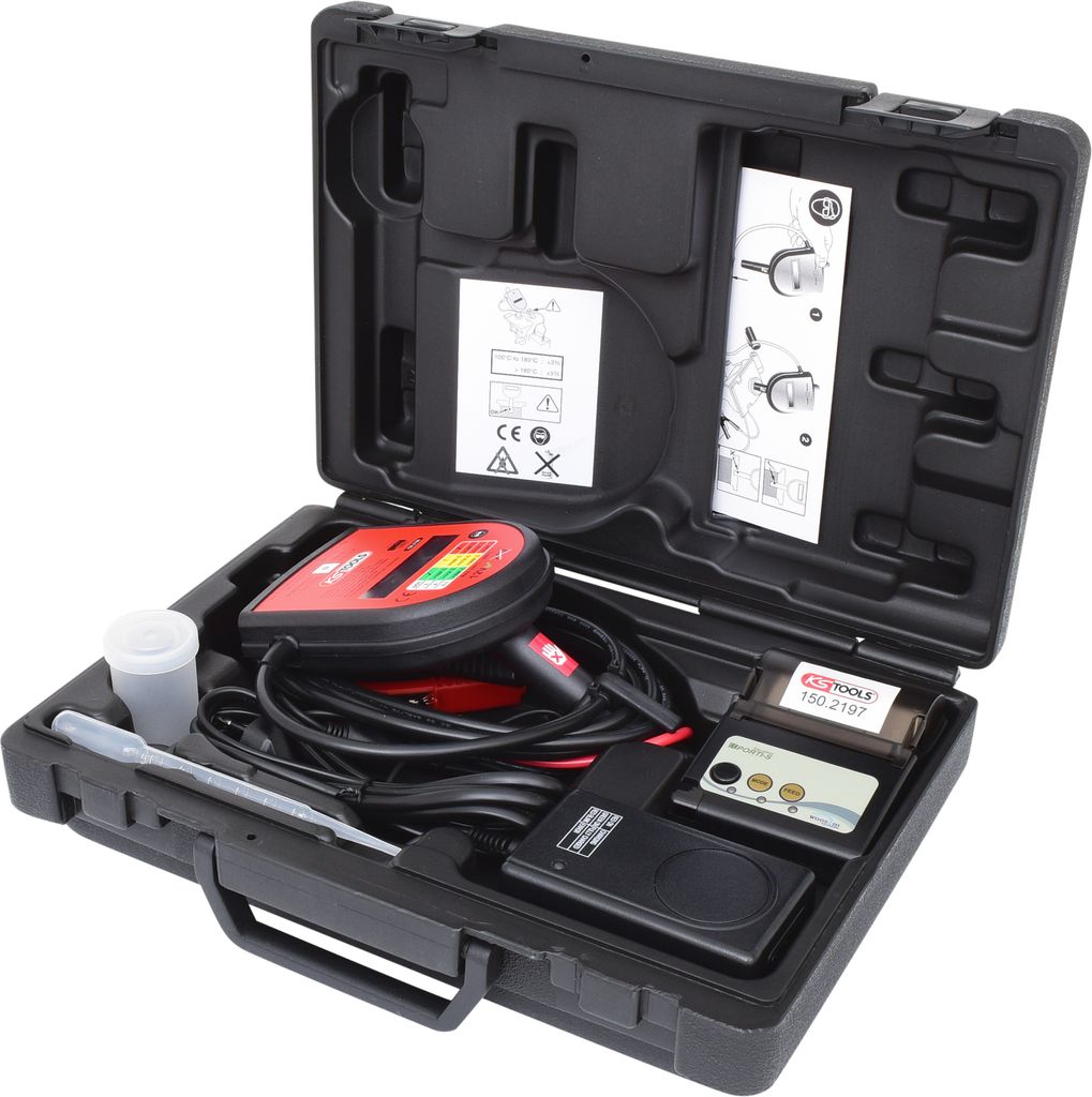 KS TOOLS 150.2198 Digitaler Bremsflüssigkeits-Tester-Satz, 2-tlg
