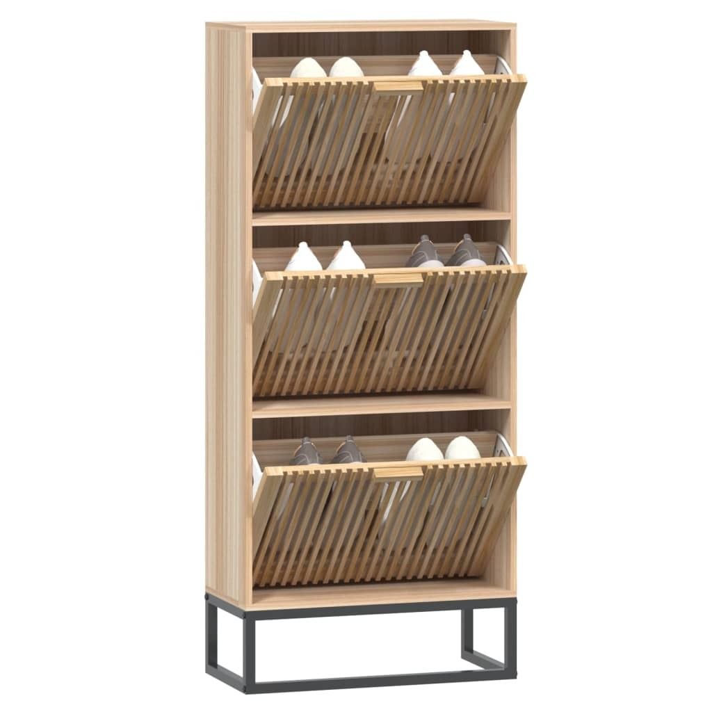 Hochwertigen Möbel Schuhregale - Braun Schuhschrank 52x25x120cm Holzwerkstoff NEU3459542