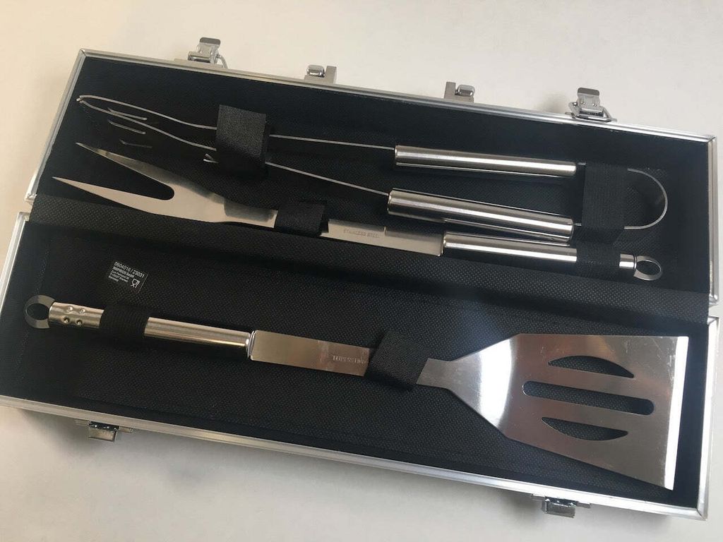 Grillbesteck 3teilig im Alu-Koffer