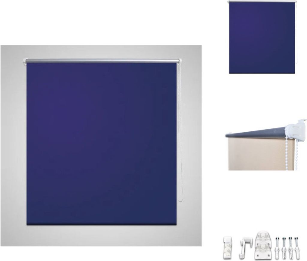 Verdunkelungsrollo 160 x 175 cm blau - Jalousien & Rollos