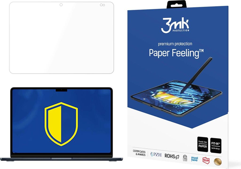 3mk Display Schutzfolie Paper Feeling für Apple MacBook Air 13,6" 2022 M2 transparent