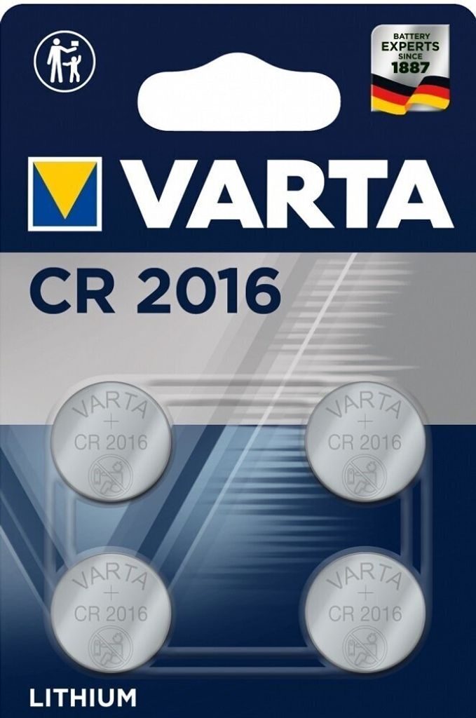 Pile bouton VARTA Electronics Lithium CR2016 3V 1BLI=4pcs Image du produit 