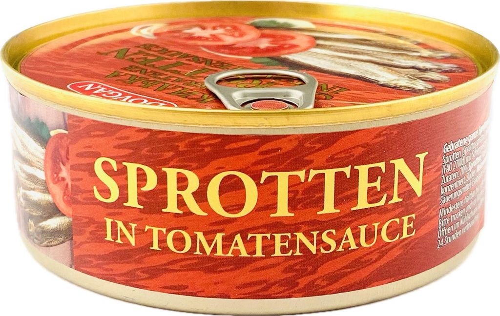 Dovgan Gebratene Sprotten in Tomatensauce 240g Produktbild 