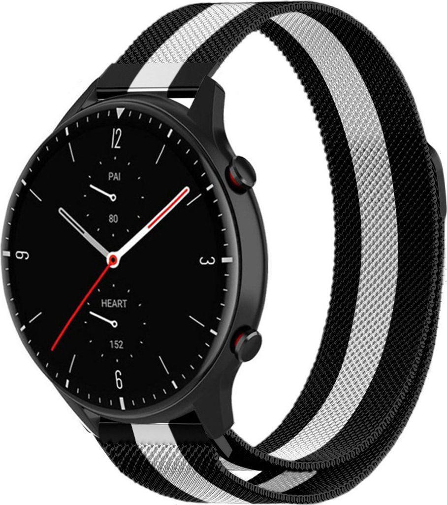 Strap-it Milanese Armband - Kompatibel mit Amazfit GTR 2 Armband Ersatzarmband Edelstahl - Armband mit Magnetverschluss - Hochwertiges Material - f...