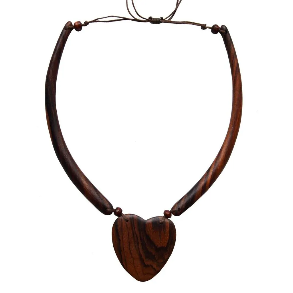 Collana in Legno Naturale Motivo 4 | Gioielli Artigianali Online