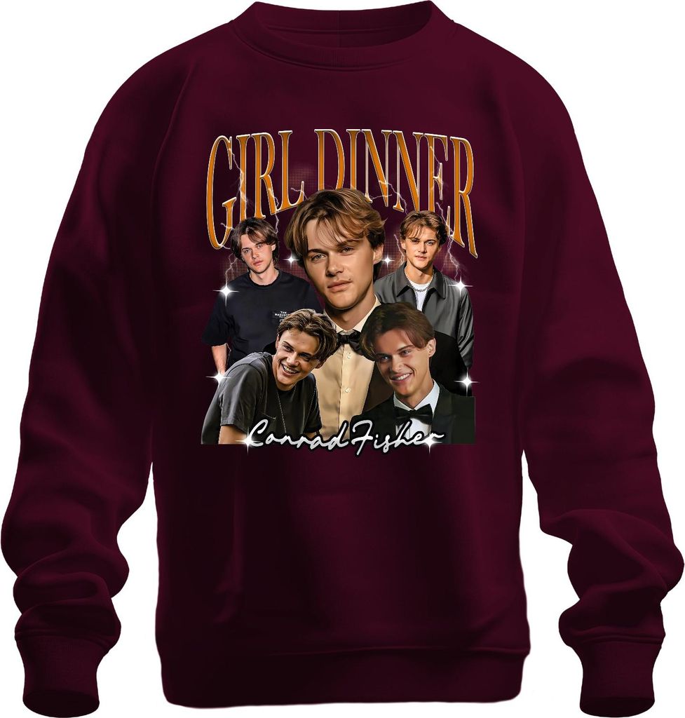 Girl Dinner Conrad Fischer The Summer I Turned Pretty 90s Bootleg Uni Sweatshirt Pullover, Burgundy, XXL