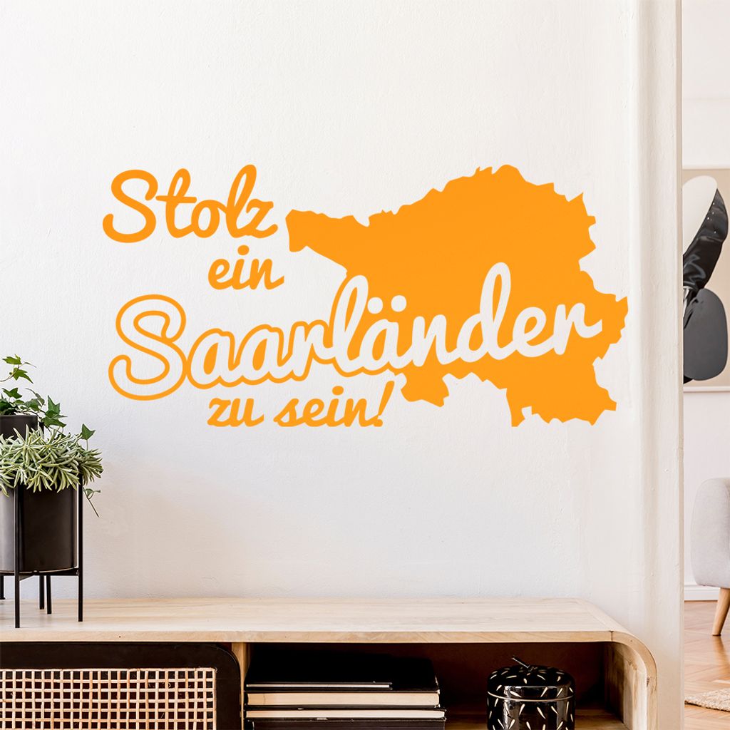 Saarländer Saarland Stolz Wandtattoo Wandaufkleber Wall Sticker - Dekoration, Küche, Wohnzimmer, Schlafzimmer, Badezimmer