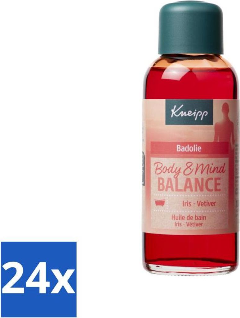Kneipp - Badeöl - Body & Mind Balance - Iris & Vetiver - 100 ml - Vorteilspack - 24 Stücke