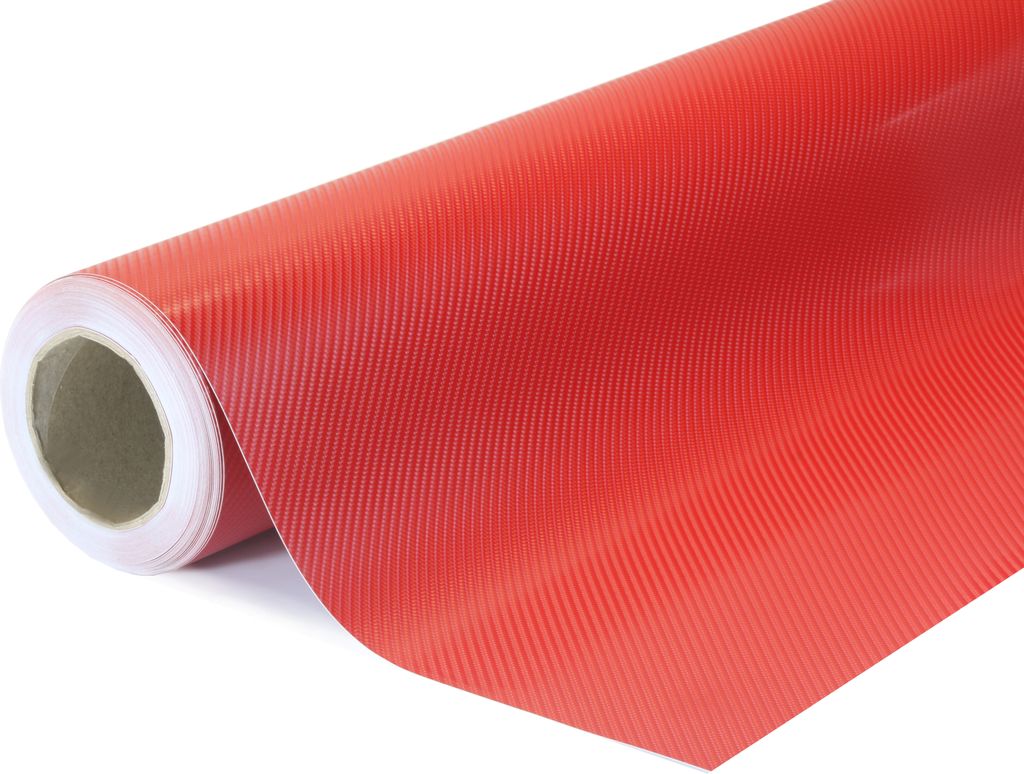 Exclusiv 4D carbon rot wrapfolie 152x300cm - innen/außen