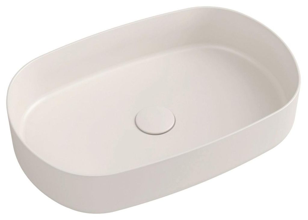 Isvea INFINITY OVAL Aufsatzwaschbecken 55x36cm, Ivory