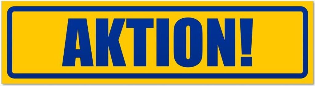 Kiwistar - Autoaufkleber - Blau - 20 x 5,3 cm - Aktion! Invertiert - Hinweis Aufkleber Sticker für Auto, Kfz, Fahrrad, PKW, LKW