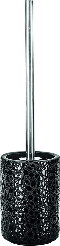 Kleine Wolke Kroko WC-Bürstenhalter, Porzellan, schwarz, Produktbild 