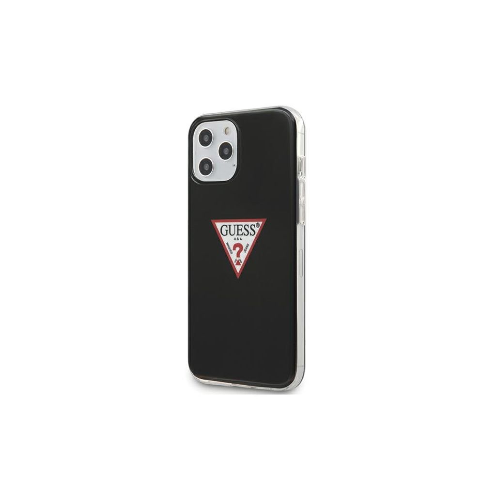 Guess GUHCP12MPCUCTLBK iPhone 12/12 Pro 6,1 schwarz/schwarze Hardcase Triangle Collection Handyhülle