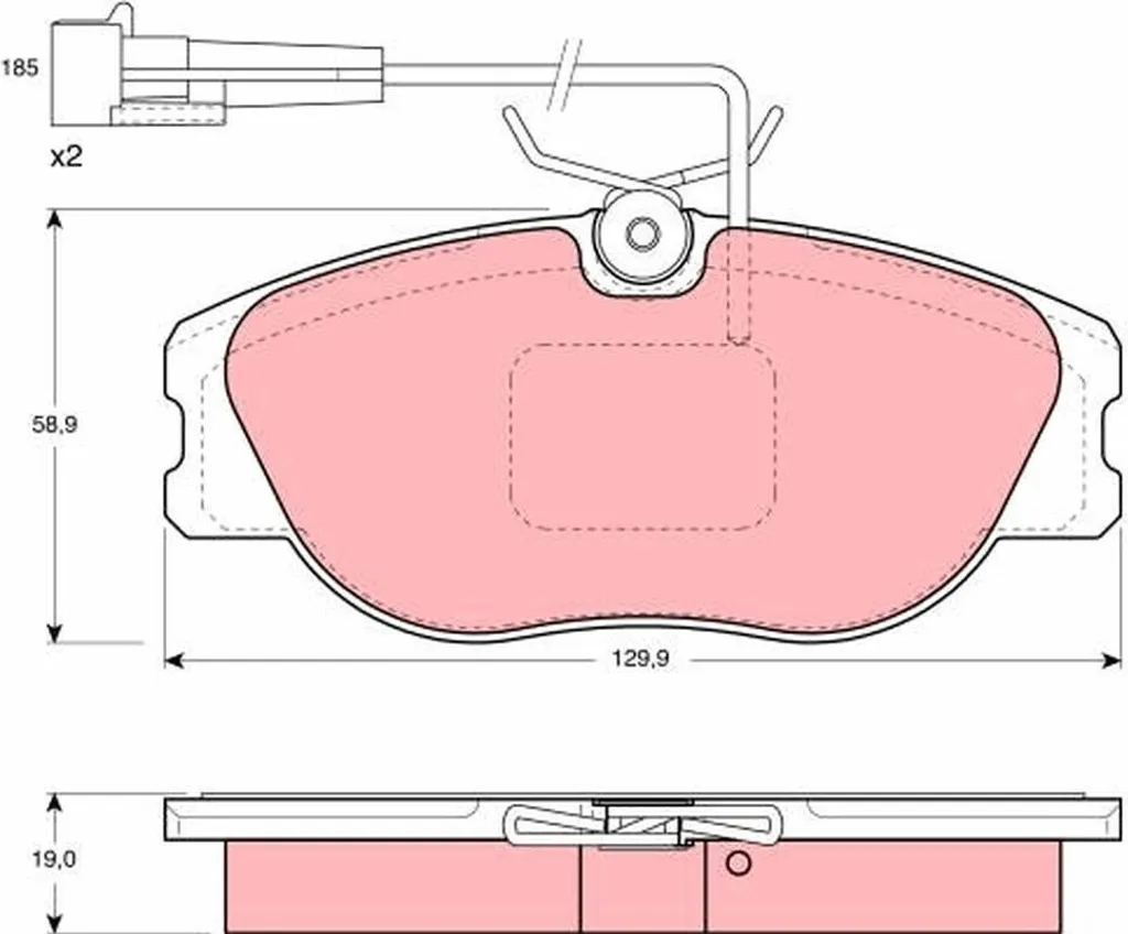Plaquettes de Frein TRW GDB1058 Haute Résistance - Performance OE 9941872