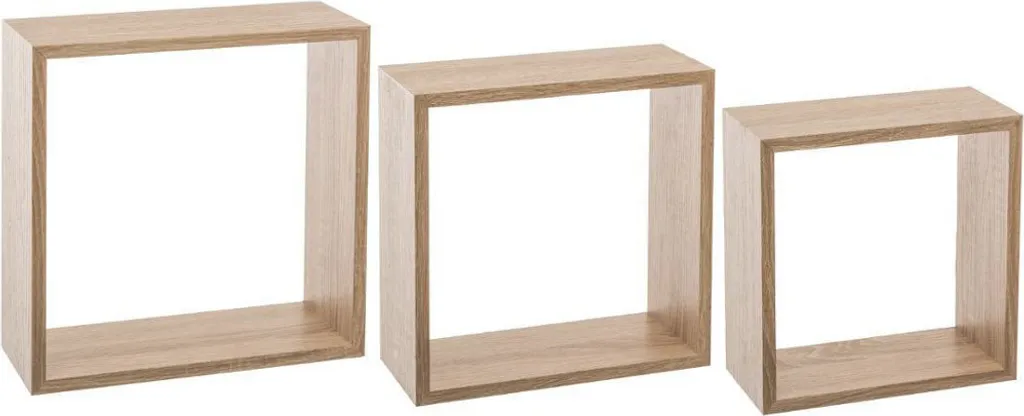 Étagères murales cubes en bois lot de 3 modules de rangement flottants