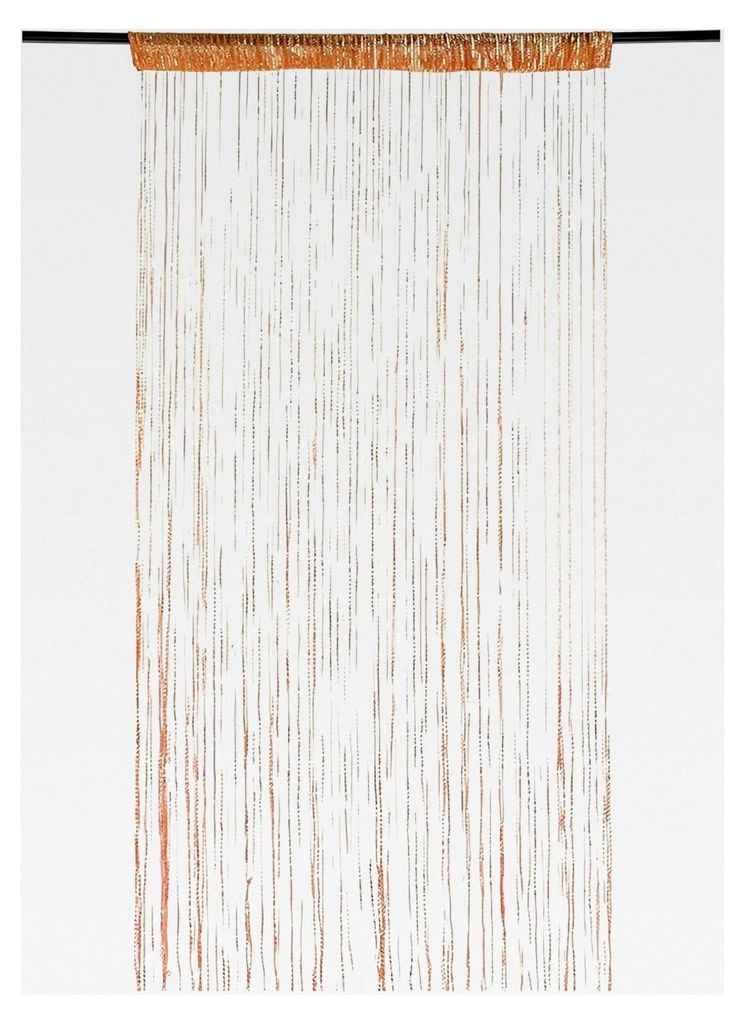 Fadenvorhang Glitzer 91 x 200 cm, Raumteiler Sichtschutz Fliegengitter für Tür und Fenster, Dekovorhang für Wohnzimmer, Balkon, Café (Orange)