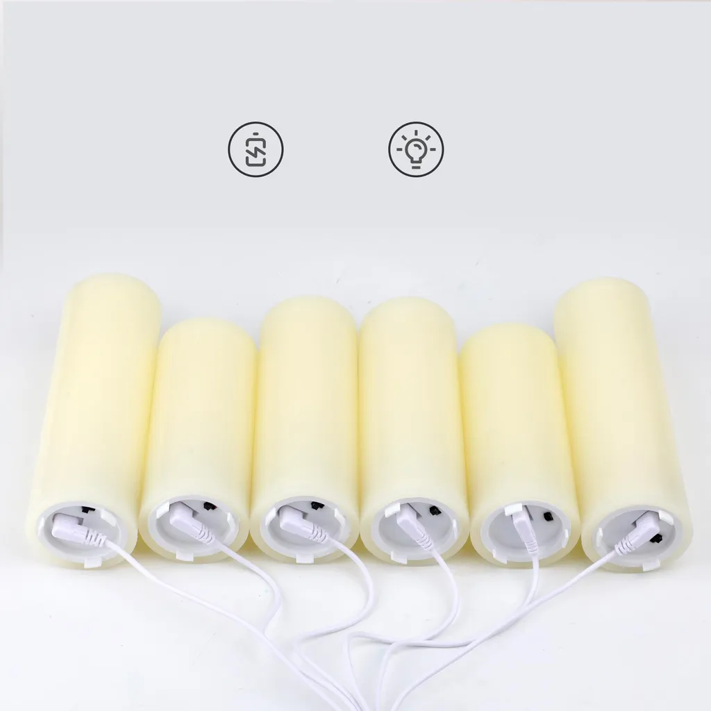 6 Bougies LED Rechargeables avec Télécommande et Timer 12/14/16cm - 11