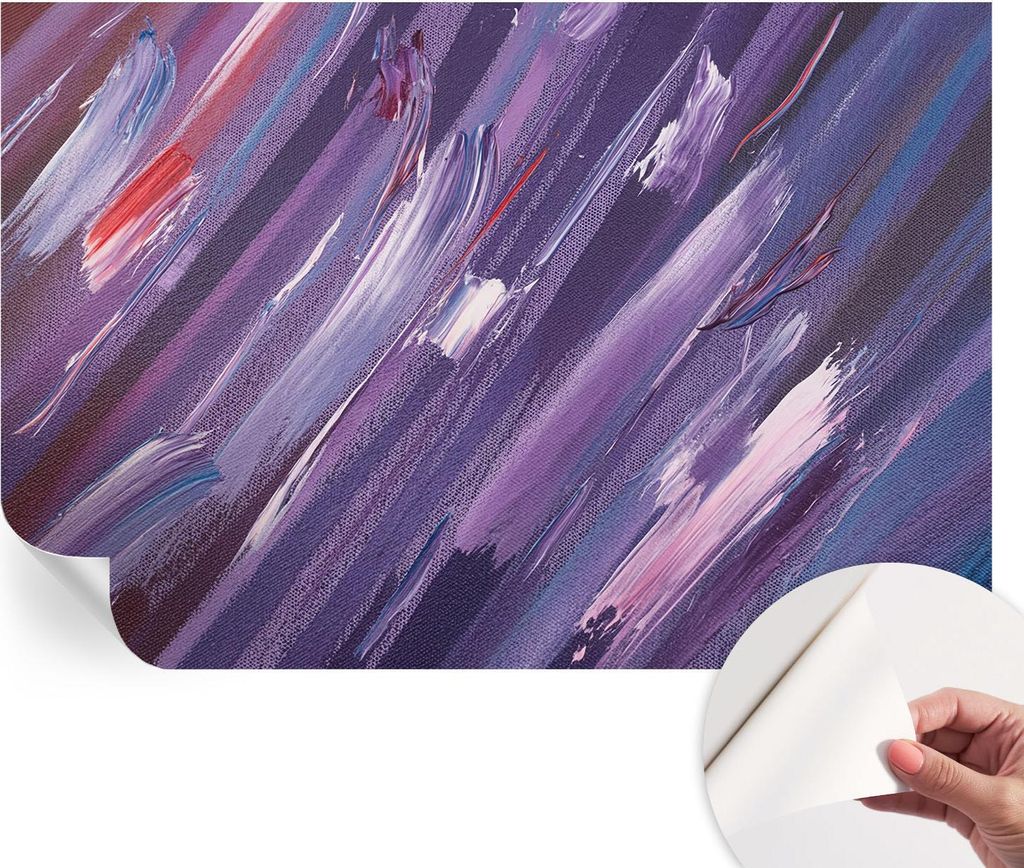 Selbstklebende Wandtapete - Dekorative Tapete für Wohnzimmer - Klebefolie für Wandbilder - Tapetenfolie für Wanddekoration - 104x70 cm - Bunte P...