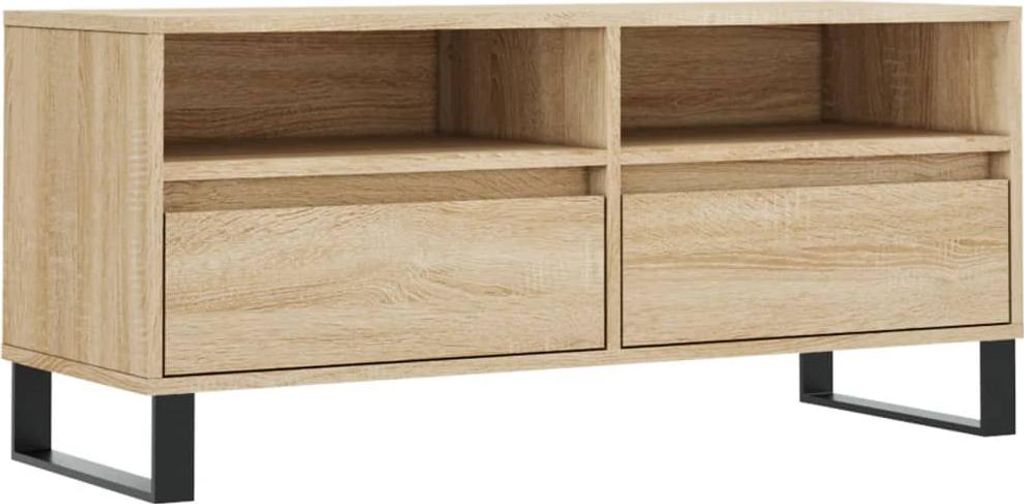 vidaXL TV-Schrank Sonoma-Eiche 100x34,5x44,5 cm Holzwerkstoff