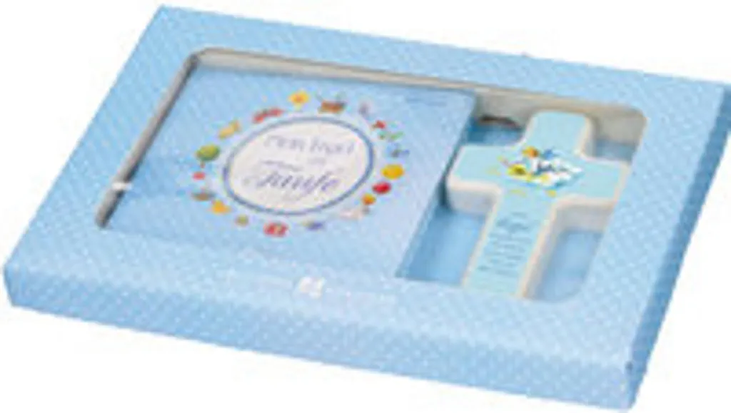 Coffret Mon ange de baptême Livre illustré et figurine pour les petits