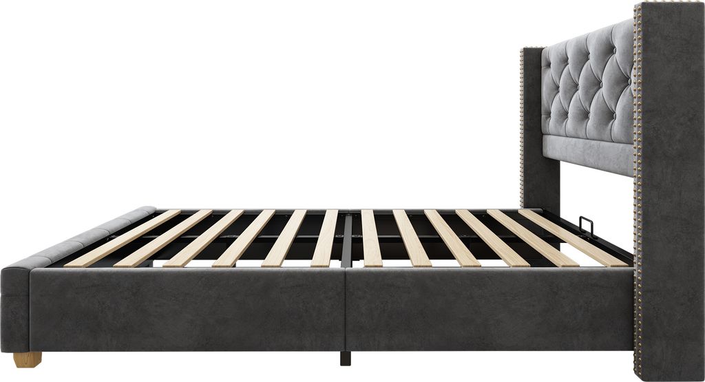 okwish Čalouněná postel jednolůžko 90×200 cm s roštem a Obrázek produktu 4