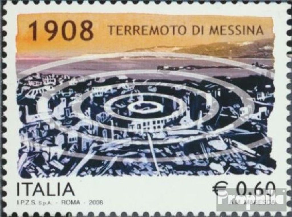Briefmarken Italien 2008 Mi 3278 (kompl.Ausg.) postfrisch Erdbeben von Messina