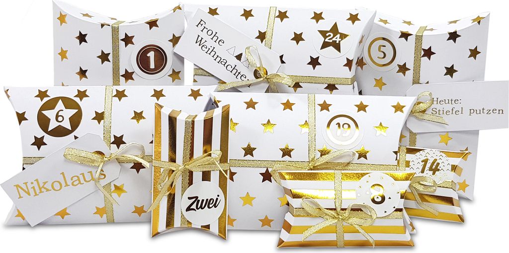 Frau WunderVoll® DIY Adventskalender zum Befüllen HoHoHo Produktbild 