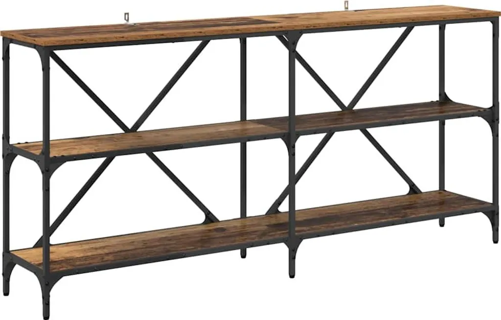Tavolo Consolle vidaXL Legno Massello Recuperato 160x30x75 cm