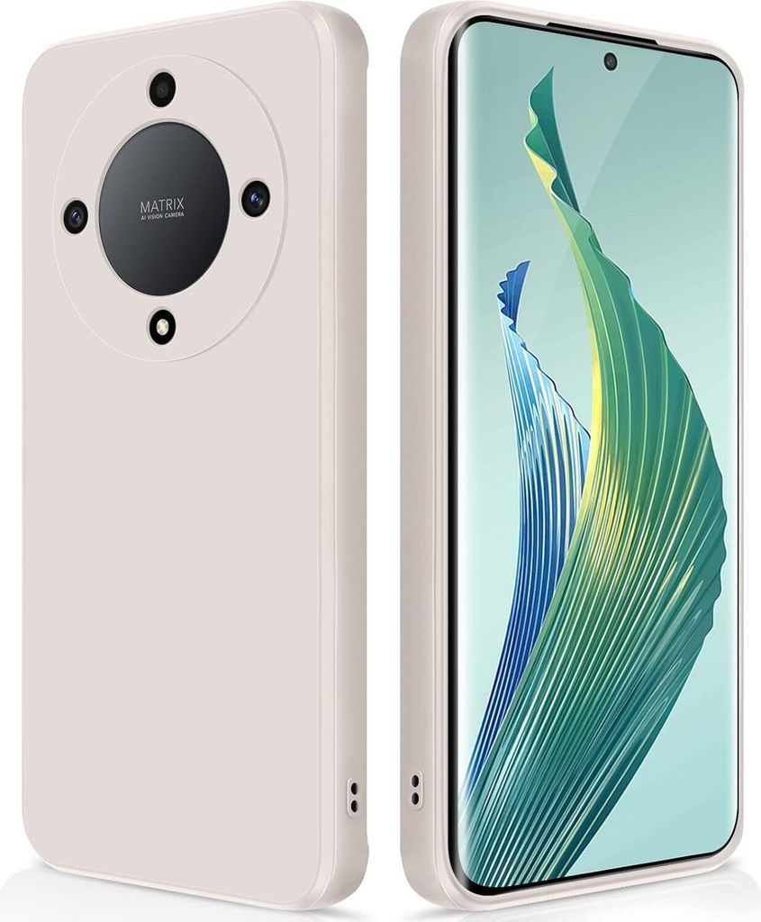 Silikon Hülle für Honor X9A / Magic5 Lite Flüssigsilikon Dünn Gel Gummi Matt Kratzfeste Schutzhülle Weiß