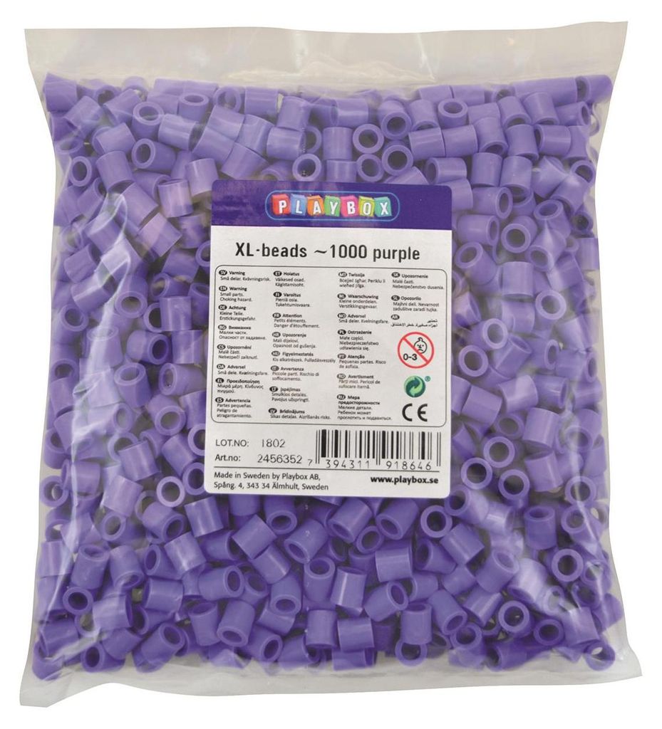 Playbox XL-Perlen 1000 Stück lila Produktbild 