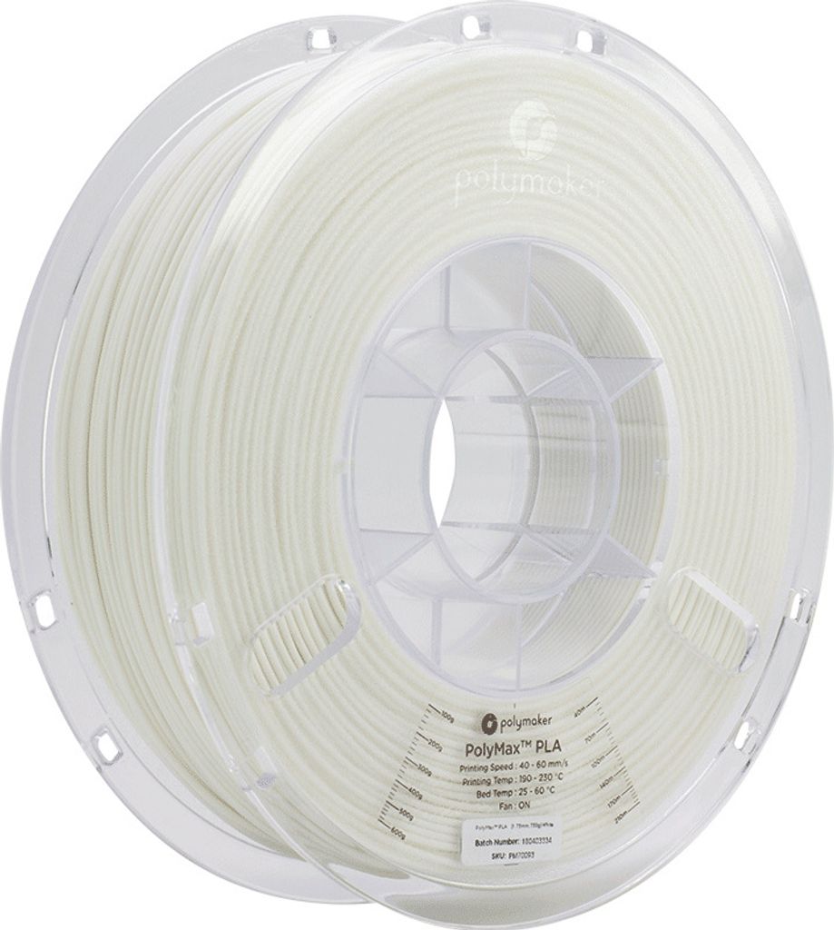 Polymaker PolyMax Tough PLA Filament Weiss (white) 1.75mm 750g