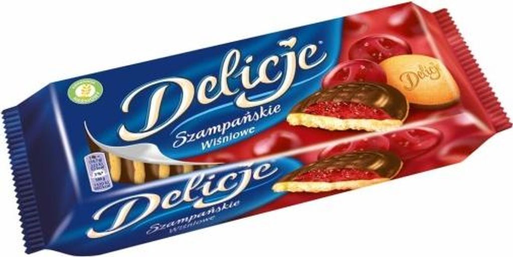Delicje Szampanśkie Wiśniowe - Biszkopty Ciastka z Zdjęcie produktu 