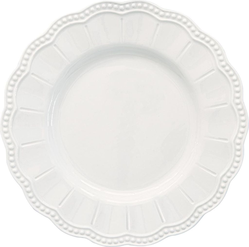 Kuchenteller ELITE WHITE weiß rund D. 21cm aus Porzellan Produktbild 