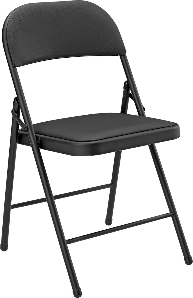 Chaise de conférence pliante noire en métal pour salle de réunion