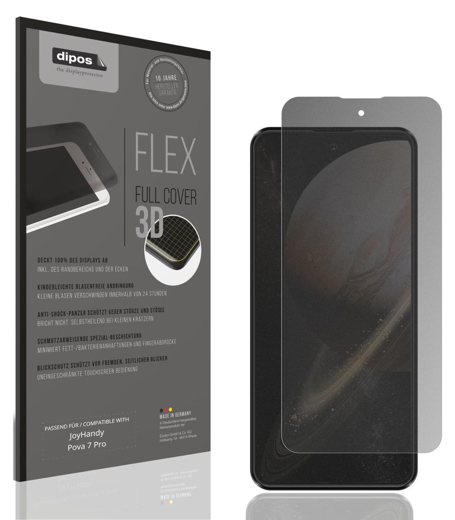 Full Cover Privacy Blickschutzfolie für JoyHandy Pova 7 Pro Folie Anti-Shock