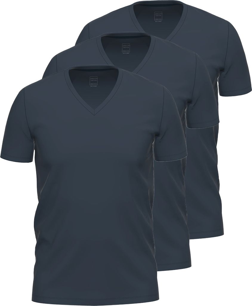 Ammann 3er Pack Close to you Unterhemd / Shirt Kurzarm Elastisches Material , Hoher Tragekomfort, Vielseitiges Basic