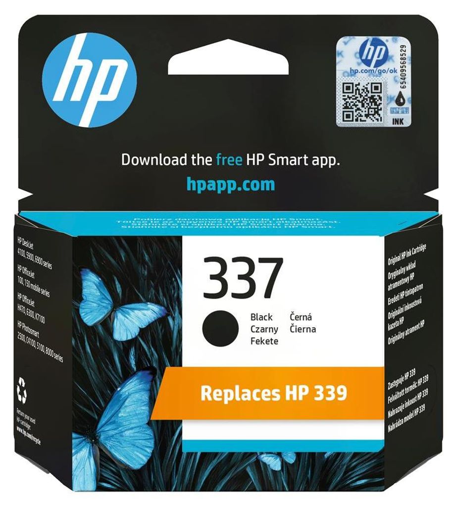 HP 337 Schwarz Original Druckerpatrone, Standardertrag, Produktbild 