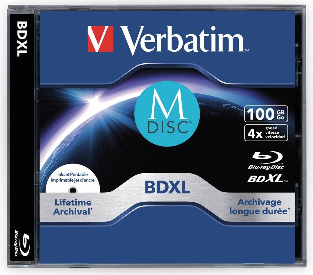VERBATIM 43834 BLU-RAY BD-R 100GB 4X pack de 5 Image du produit 