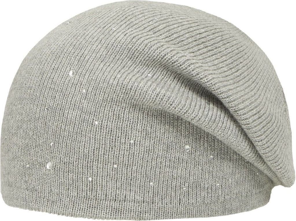 Döll Mädchen Strick Bohomütze mit Glitzersteinen light grey Produktbild 