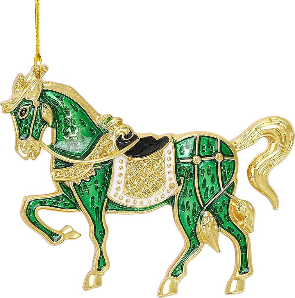 Weihnachtsbaumschmuck in Pferdeform: Funkelnde Strass-Pferde zum Aufhängen, Acryl-Weihnachtsbaumschmuck für Winter-, Weihnachtsfeier- und Weihnac...