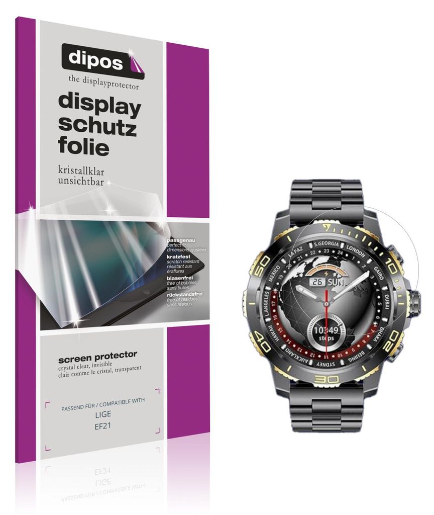6x Schutzfolie für LIGE EF21 klar Displayschutzfolie Folie Display Schutz dipos