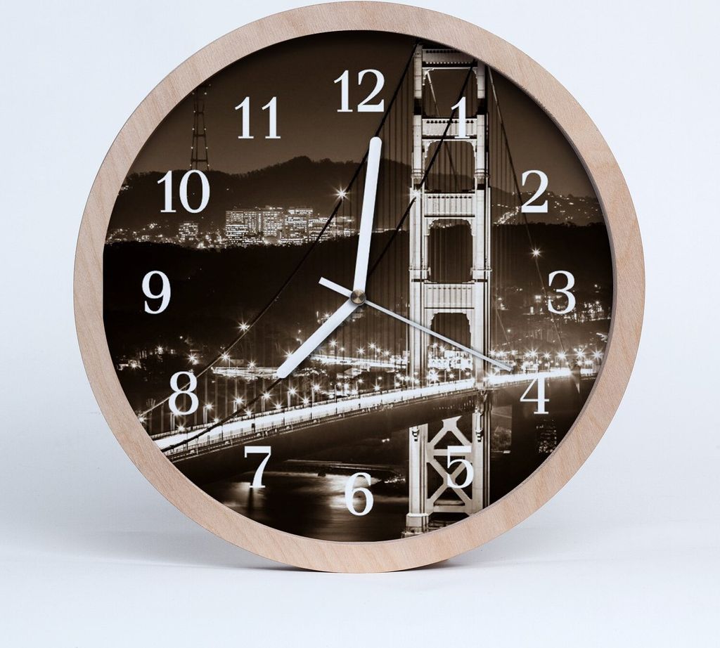 Holzuhr 30fi cm wanduhr - Bridge-Architektur