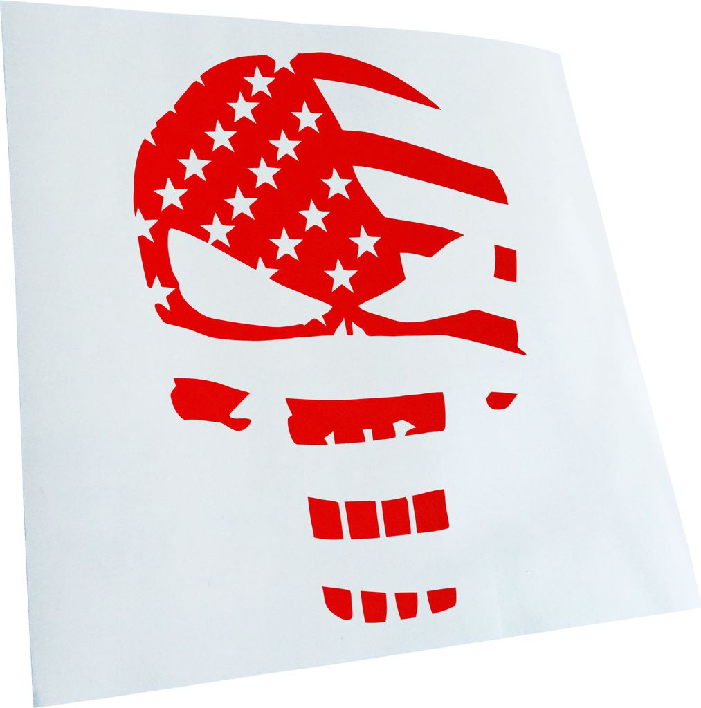 Kiwistar - Autoaufkleber - US Punisher Skull Heckscheibe - Aufkleber für Auto Kfz Fahrrad, LKW, Truck Mofa