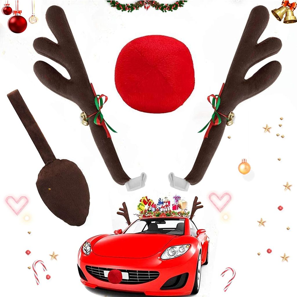 Rentier Auto Deko-Set Geschenk Weihnachten