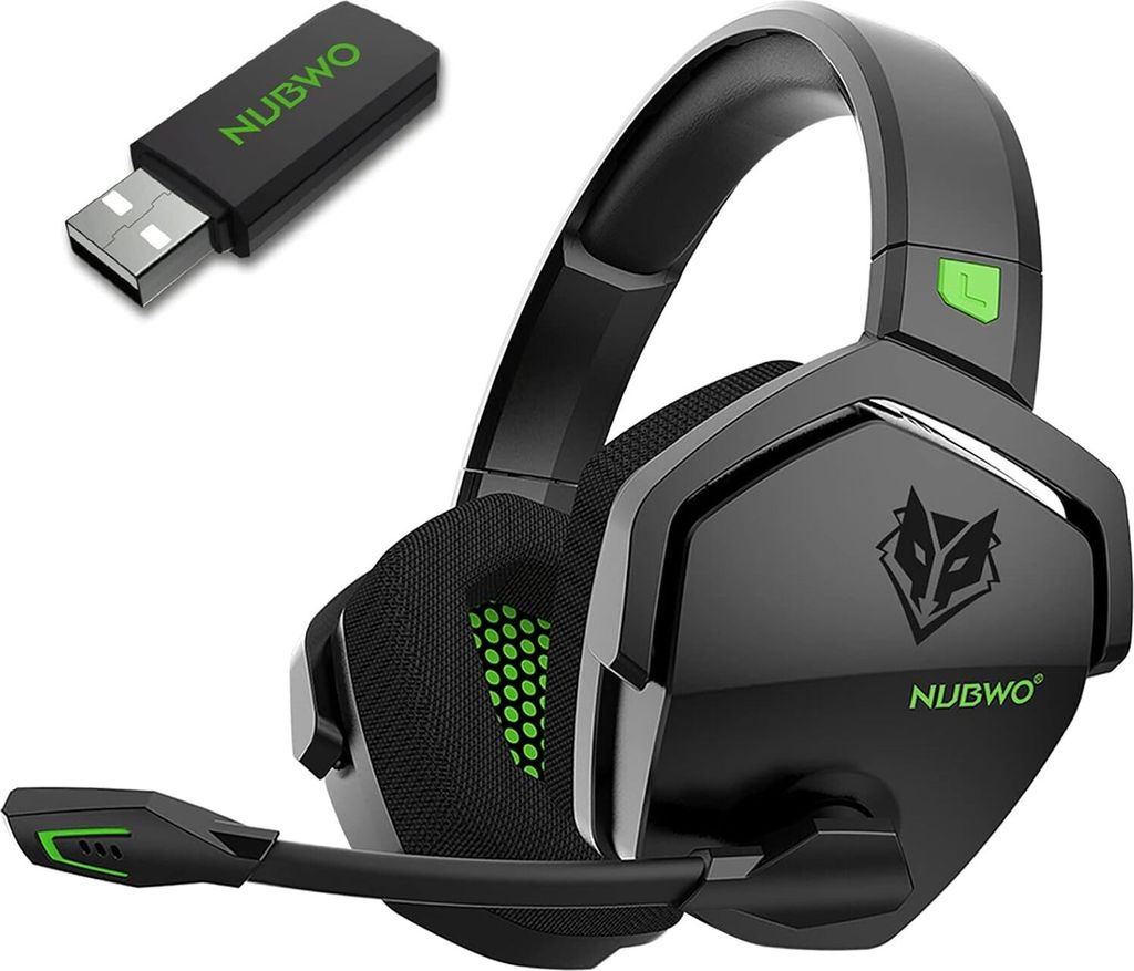 Wireless Gaming Headset für PS5, PS4, PC, Rauschunterdrückung über Ohr-Gaming-Kopfhörer mit Mikrofon, 17+ Stündige Wireless-Nutzung