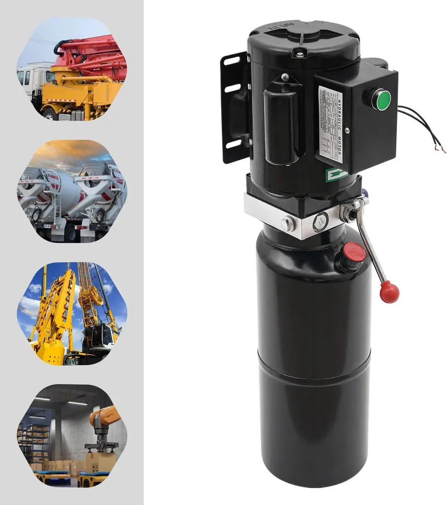 Groupe hydraulique 220V pompe électrique simple effet débit 4,6L/min