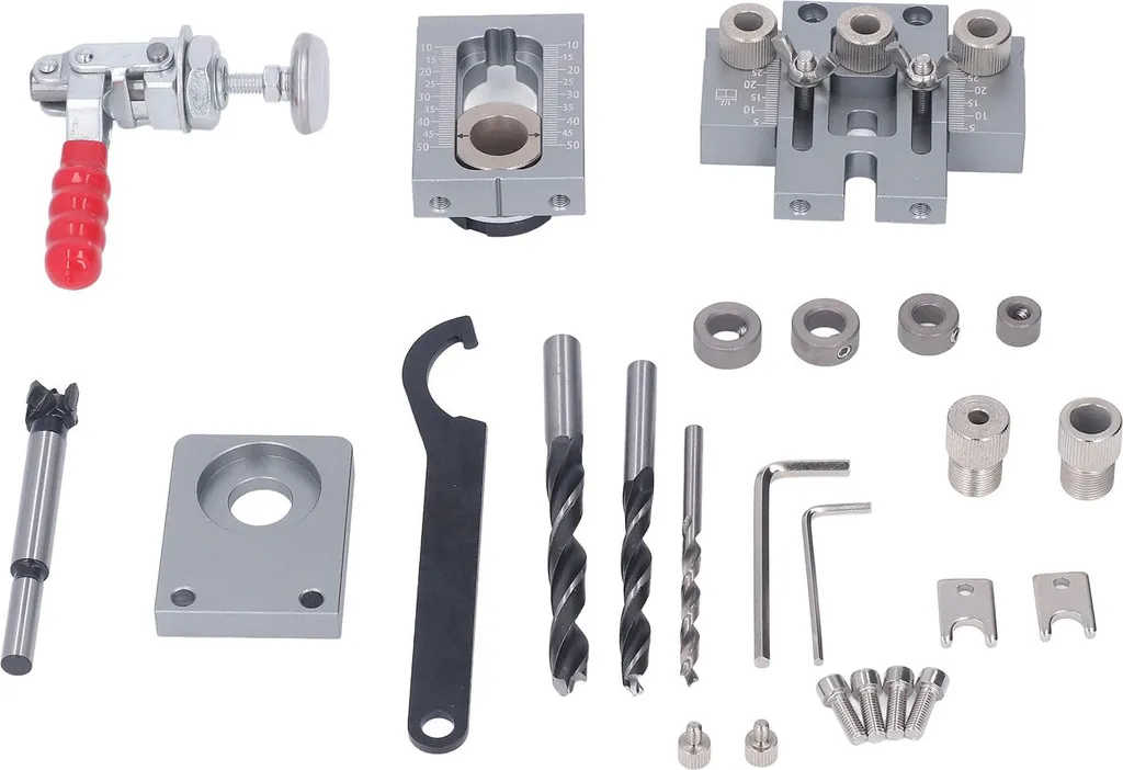 Kit d'outils de perçage 3 en 1 bois avec serrage rapide et poinçonnage